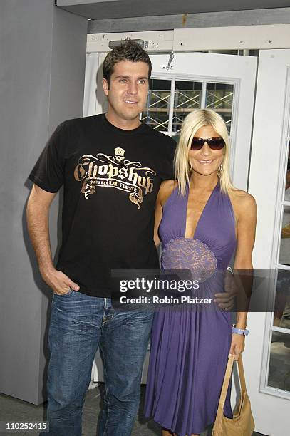 Lizzie Grubman and boyfriend Chris Stern during Olympus Fashion Week Spring 2006 - Rosa Cha Spring 2006 Fashion Show - Arrivals at The Tents at...