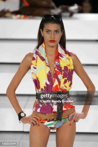 Model wearing Neon Spring/Summer 2006 during Sao Paulo Fashion Week Spring/Summer 2006 - Neon - Runway at Museum of Modern Art in Sao Paulo, Brazil.