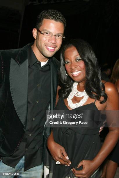 Al Reynolds and Star Jones during Olympus Fashion Week Spring 2006 - Kai Milla - Inside Arrivals and Front Row at Celeste Bartos Forum, New York...