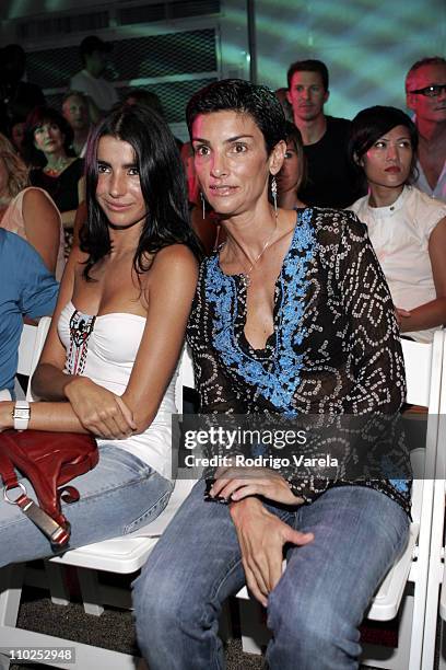 Ingrid Casares and guest front row at Shay Todd