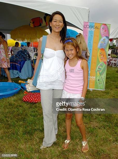 Helen Lee Schifter and daughter during Super Saturday 8 - The World Famous Designer Garage Sale Benefiting The Ovarian Cancer Research Fund Hosted by...