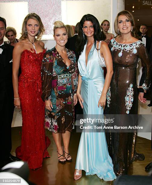 Sylvie Tellier-Miss France, Anastacia, Shermine Sharivar- Miss Europe 2005 and Natacha Amal and Guest