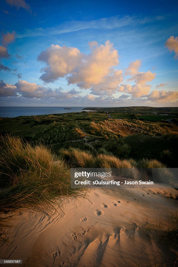 Tracks, towards Godrevy Lighthouse, Cornwall