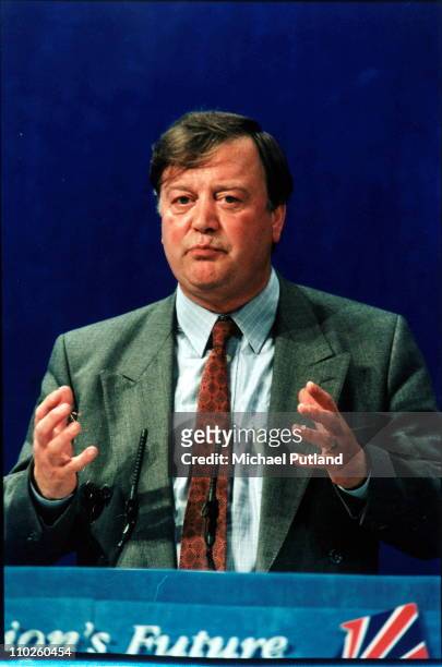 Kenneth Clarke at the Conservative Party Conferennce, UK, 1995.