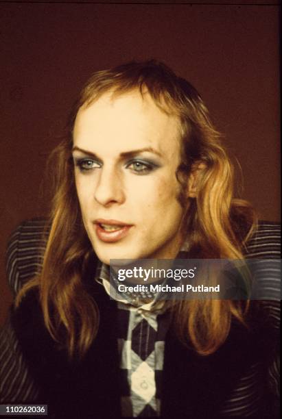 Brian Eno, Roxy Music, portrait, London, 2nd March 1973.