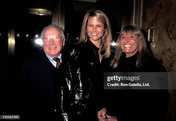 Actor Charles Busch, model Christie Brinkley and mother Marge Brinkley attend Eartha Kitt's Cabaret Concert Performance on January 4, 1996 at Cafe...