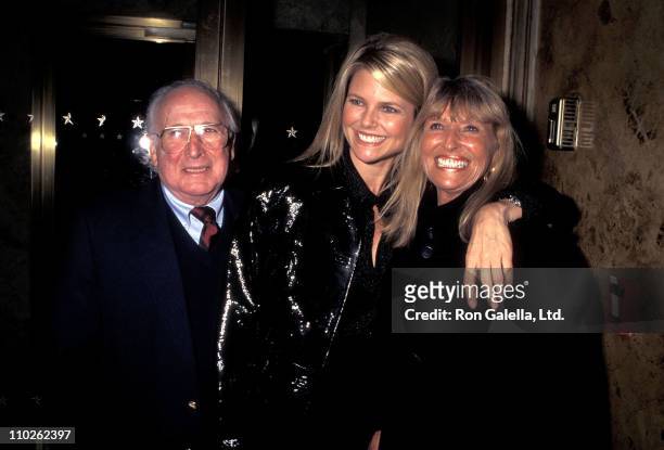 Actor Charles Busch, model Christie Brinkley and mother Marge Brinkley attend Eartha Kitt's Cabaret Concert Performance on January 4, 1996 at Cafe...
