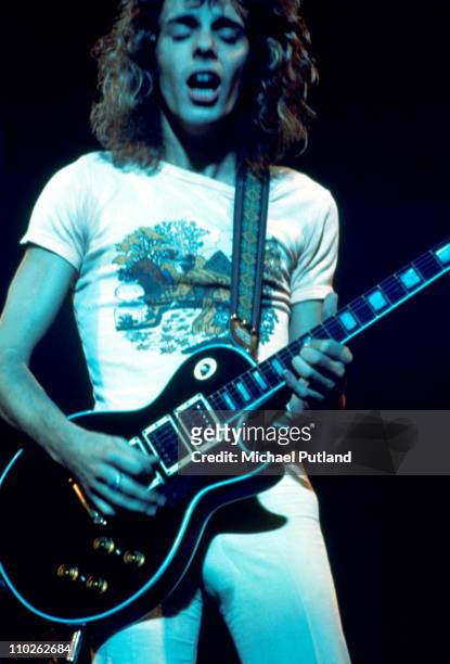 Peter Frampton performs on stage, USA, 1977.