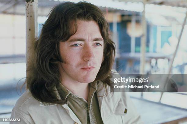 Irish guitarist Rory Gallagher posed in London on 6th July 1972.