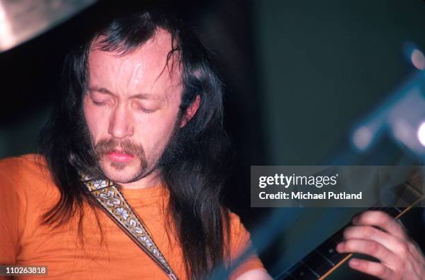 Tony McPhee of the Groundhogs performs on stage, London, 13th January 1972.