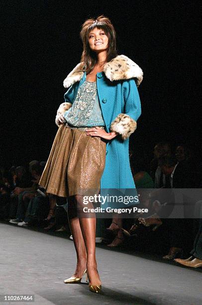 Irina Pantaeva during Olympus Fashion Week Spring 2006 - Fashion For Relief - On the Runway at Bryant Park in New York City, New York, United States.