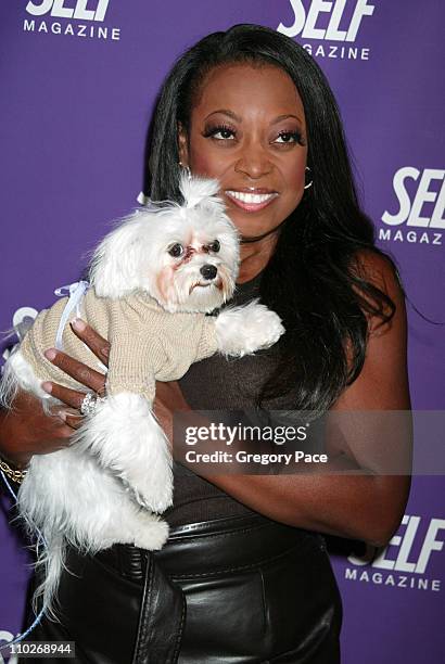 Star Jones and her dog Pinky during The Grand Opening of the "Self Magazine" Self Center - Arrivals and Inside the Party at Self Center in New York...