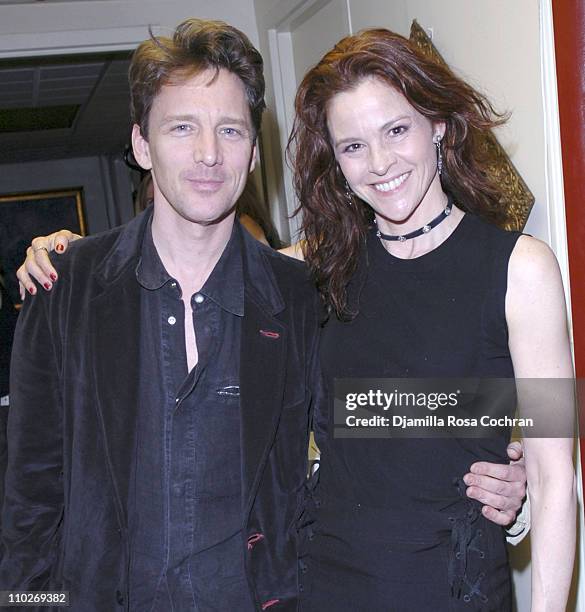 Andrew McCarthy and Ally Sheedy during "The Vagina Monologues" New York City Reception - April 1, 2006 at All Souls Unitarian Church in New York...