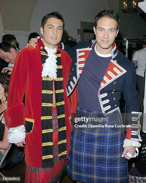 Fabian Basabe and Eric Villency during Johnnie Walker Presents "Dressed to Kilt" - Arrivals and Backstage at Synod House at St. John the Divine...