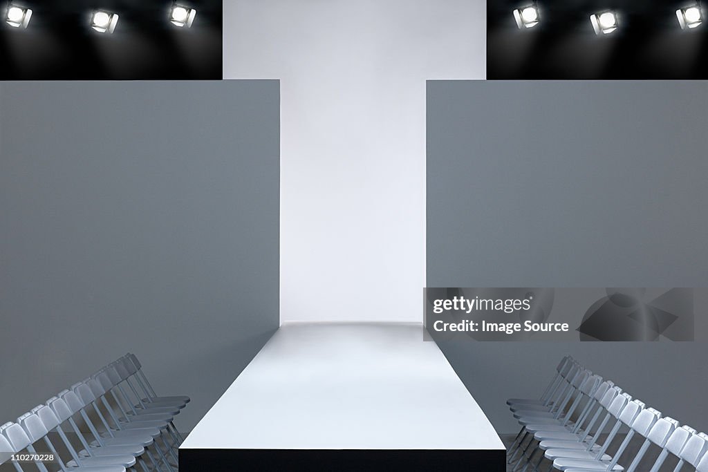 Fashion show and empty catwalk