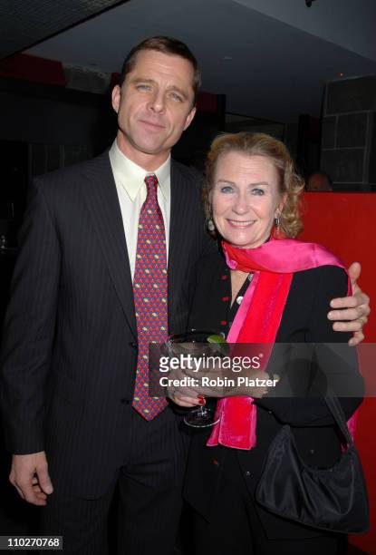 Maxwell Caulfield and wife Juliet Mills during "Tryst" New York City Opening Night Party with Maxwell Caulfield and Amelia Campbell at Compass...