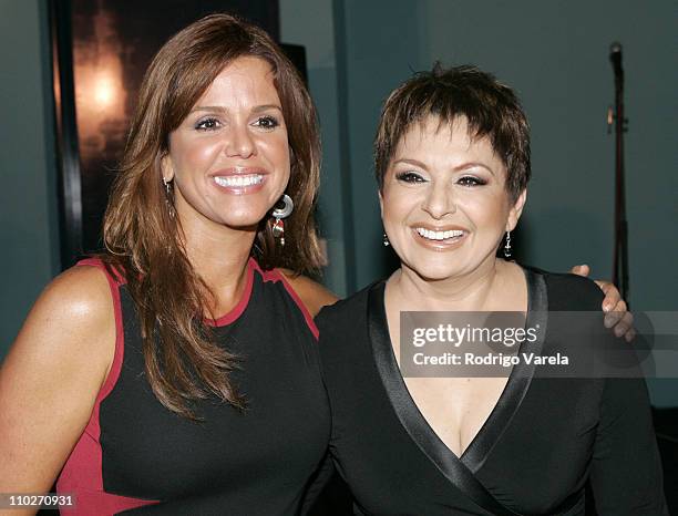 Maria Celeste Arraras and Maria Antonieta Collins during Cocktail in Honor of Maria Antonieta Collins - October 4, 2005 at William Morris Agency in...