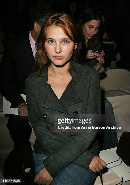 Virginie Ledoyen during Paris Fashion Week - Pret a Porter Spring/Summer 2006 - Celine - Front Row at Tuileries in Paris, France.