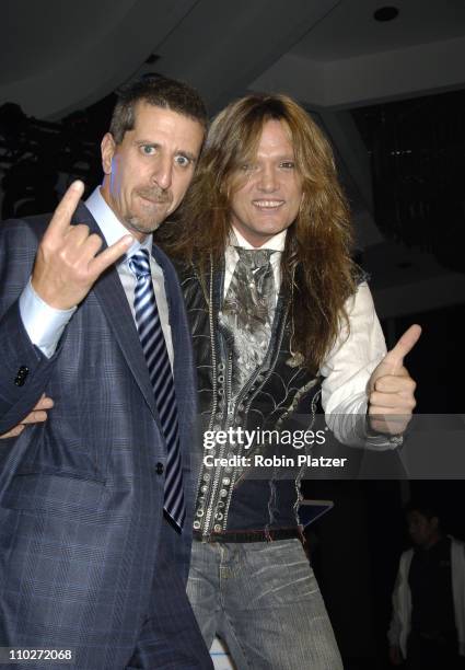 Jason Flom and Sebastian Bach during 30th Annual TJ Martell Foundation Gala at The Marriott Marquis Hotel in New York, New York, United States.