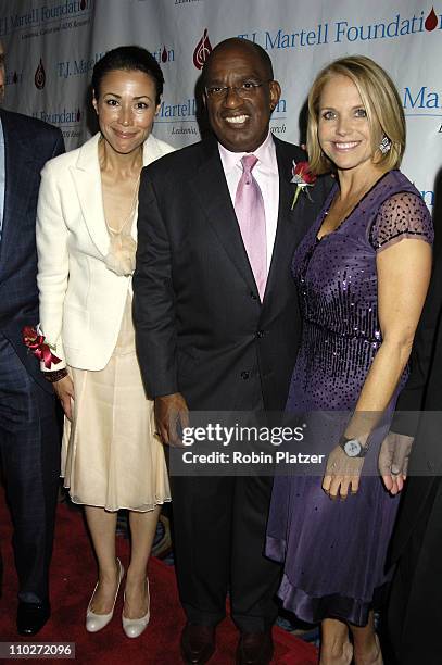 Ann Curry, Al Roker and Katie Couric during 30th Annual TJ Martell Foundation Gala at The Marriott Marquis Hotel in New York, New York, United States.