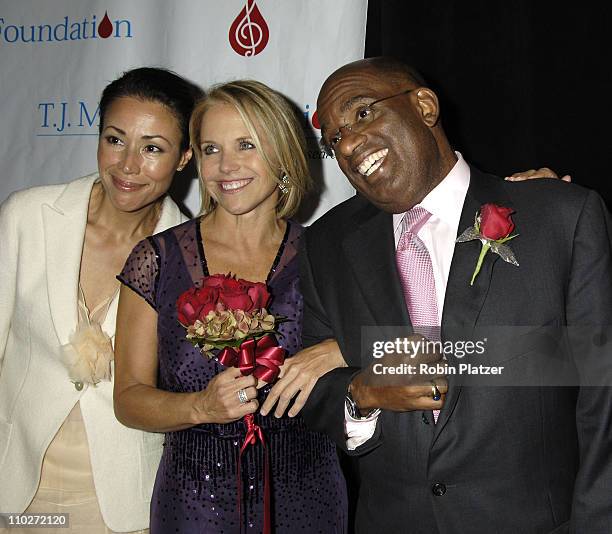 Ann Curry, Al Roker and Katie Couric during 30th Annual TJ Martell Foundation Gala at The Marriott Marquis Hotel in New York, New York, United States.