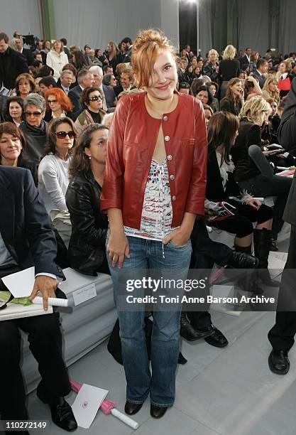 Virginie Ledoyen during Paris Fashion Week - Pret a Porter Spring/Summer 2006 - Chanel - Front Row at Grand Palais in Paris, France.