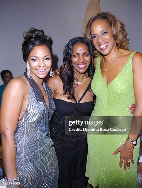 Ashanti, Tina Douglas and Gayle King during Ashanti's 25th Birthday Surprise Party - Inside at Glo in New York City, New York, United States.