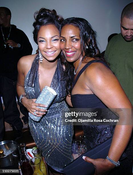 Ashanti and Tina Douglas during Ashanti's 25th Birthday Surprise Party - Inside at Glo in New York City, New York, United States.
