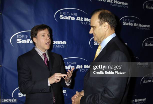 Bob Costas and Joe Torre during Joe Torre Safe at Home Foundation's Third Annual Gala at Pierre Hotel in New York City, New York, United States.