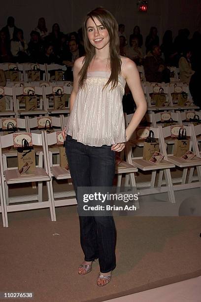 Nicole Linkletter during Olympus Fashion Week Fall 2006 - Nanette Lapore - Front Row and Backstage at Promenade, Bryant Park in New York, New York,...