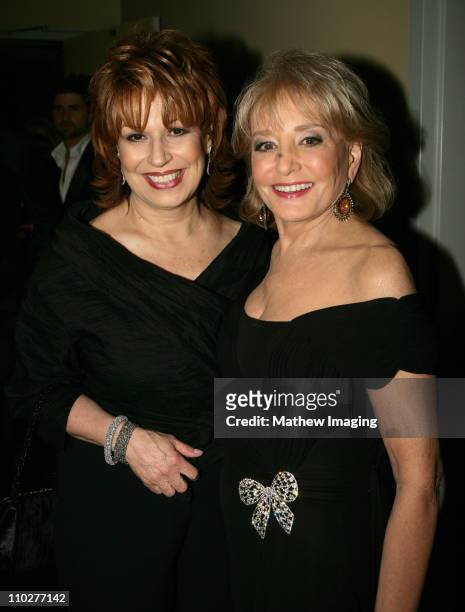Joy Behar and Barbara Walters during 33rd Annual Daytime Emmy Awards - Backstage and Audience at Kodak Theater in Hollywood, California, United...