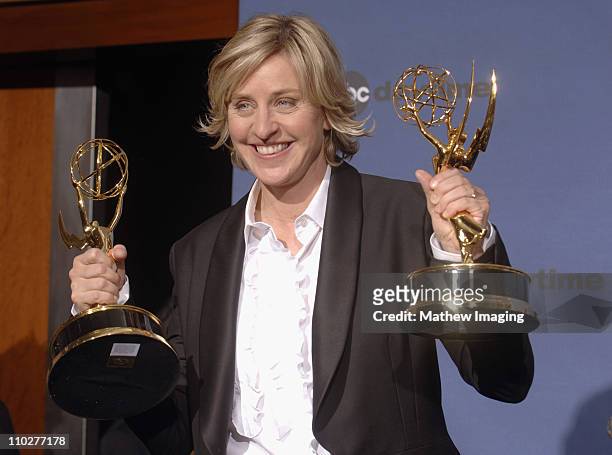 Ellen DeGeneres, winner Outstanding Talk Show and Outstanding Talk Show Host for "The Ellen DeGeneres Show"