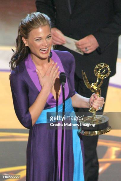 Gina Tognoni accepts Outstanding Supporting Actress in a Drama Series award for "Guiding Light"