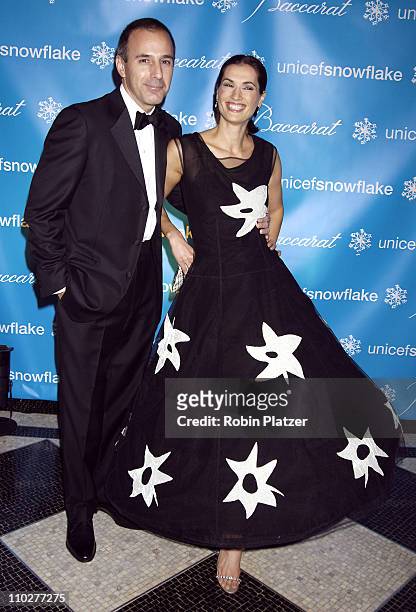 Matt Lauer and wife Annette Roque Lauer during 2nd Annual UNICEF Snowflake Ball - Arrivals at The Waldorf Astoria Hotel in New York City, New York,...