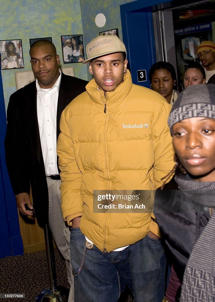 Chris Brown Visits Planet Hollywood for Power 105.1 Event in Times Square - November 30, 2005