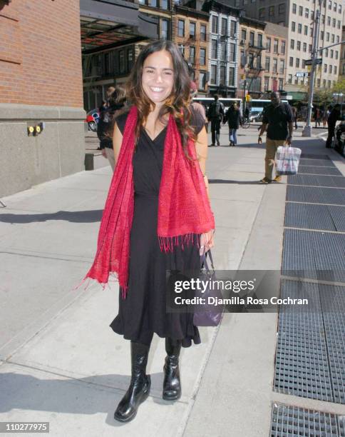 Alice Braga during 5th Annual Tribeca Film Festival - Celebrity Sightings - April 29, 2006 at Tribeca in New York City, New York, United States.