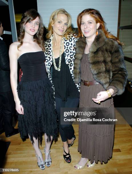 Nicole Linkletter wearing BALLY shoes, Molly Sims wearing BALLY shoes and Debra Messing