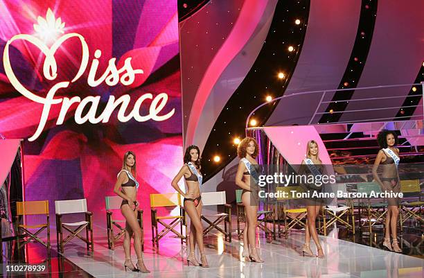 Miss France Pageant Contestants during Miss France 2006 Pageant at Palais des Festivals in Cannes, France.