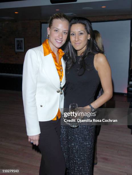 Olivia Eslami and Selda Bensusan during MARIE CLAIRE Celebrates Fashion Beauty - October 24, 2005 at Home in New York City, New York, United States.