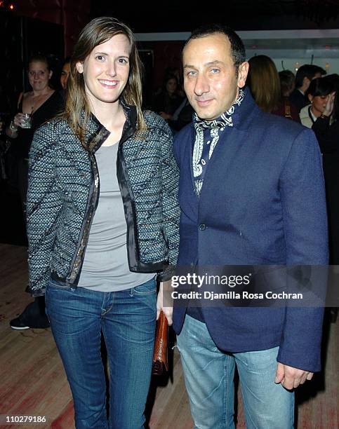 Jessica Nagel and Gilles Mendel during MARIE CLAIRE Celebrates Fashion Beauty - October 24, 2005 at Home in New York City, New York, United States.