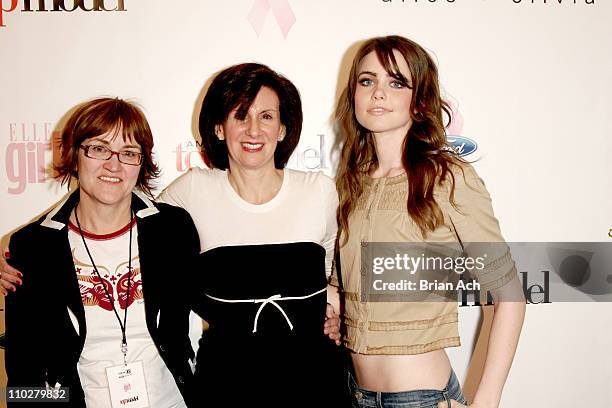 Debra Burns, Nicole Linkletter and guest during Olympus Fashion Week Fall 2006 - Alice and Olivia - Backstage And Party in New York, New York, United...