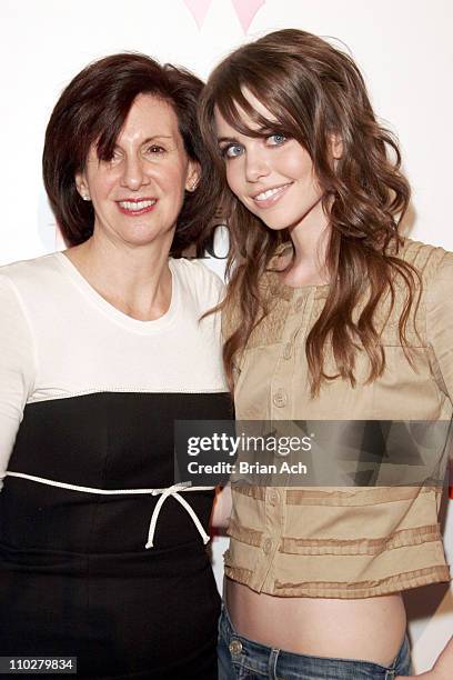 Debra Burns and Nicole Linkletter during Olympus Fashion Week Fall 2006 - Alice and Olivia - Backstage And Party in New York, New York, United States.