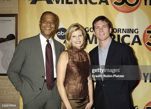 Ron Claiborne, Kate Snow and Bill Weir during "Good Morning America" 30th Anniversary Celebration at Avery Fisher Hall in New York City, New York,...