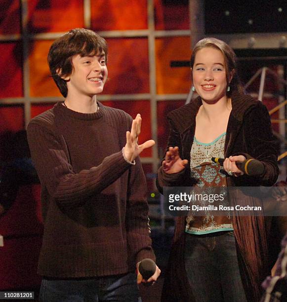 Skandar Keynes and Anna Popplewell during Anna Popplewell and Skandar Keynes of "The Chronicles of Narnia" Visit Fuse's "Daily Download" - December...