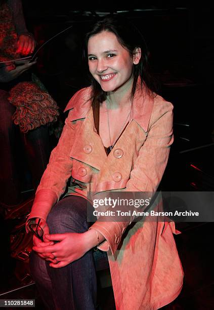 Virginie Ledoyen during Paris Fashion Week - Autumn/Winter 2006 - Ready to Wear - Christian Dior - Front Row at Grand Palais in Paris, France.