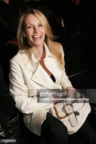 Estelle Lefebure during Paris Fashion Week - Autumn/Winter 2006 - Ready to Wear - Christian Dior - Front Row at Grand Palais in Paris, France.