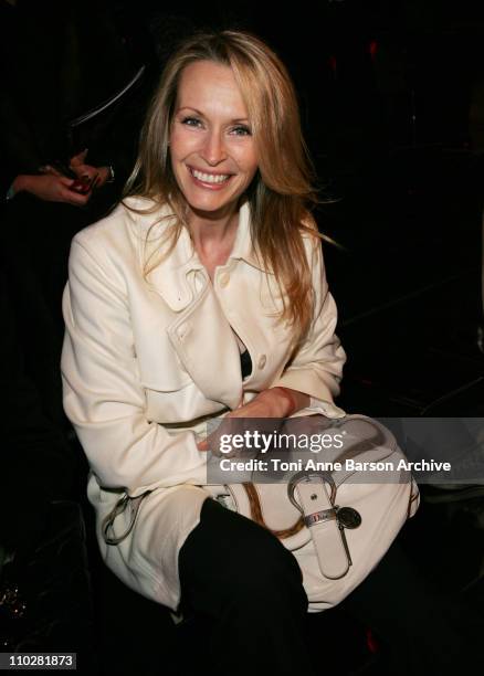 Estelle Lefebure during Paris Fashion Week - Autumn/Winter 2006 - Ready to Wear - Christian Dior - Front Row at Grand Palais in Paris, France.