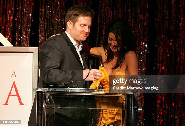 Stephen McPherson accepts the award for Television Showman of the Year from Teri Hatcher *Exclusive*