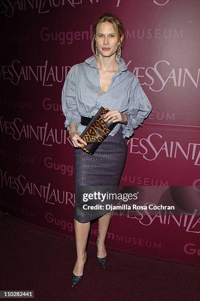 Stephanie March wearing Yves Saint Laurent during Yves Saint Laurent Sponsors the Third Annual Guggenheim Artists Ball at Guggenheim in New York...