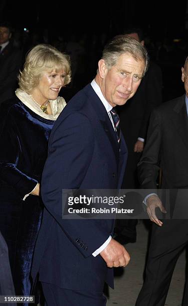 Prince Charles and The Duchess of Cornwall during Cocktail Party for TRH The Prince of Wales and The Duchess of Cornwall at the Museum of Modern Art...